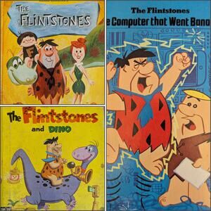 Vtg Flintstone Book Bundle